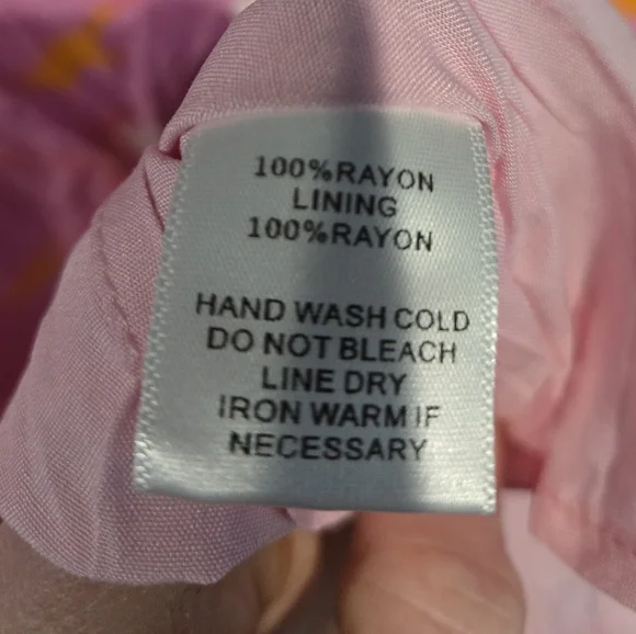 Mittoshop Pink & Purple Floral Rayon Empire Waist Lined Mini Dress Large NWT - Picture 5 of 5